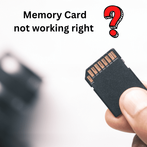 Memory Card not working right