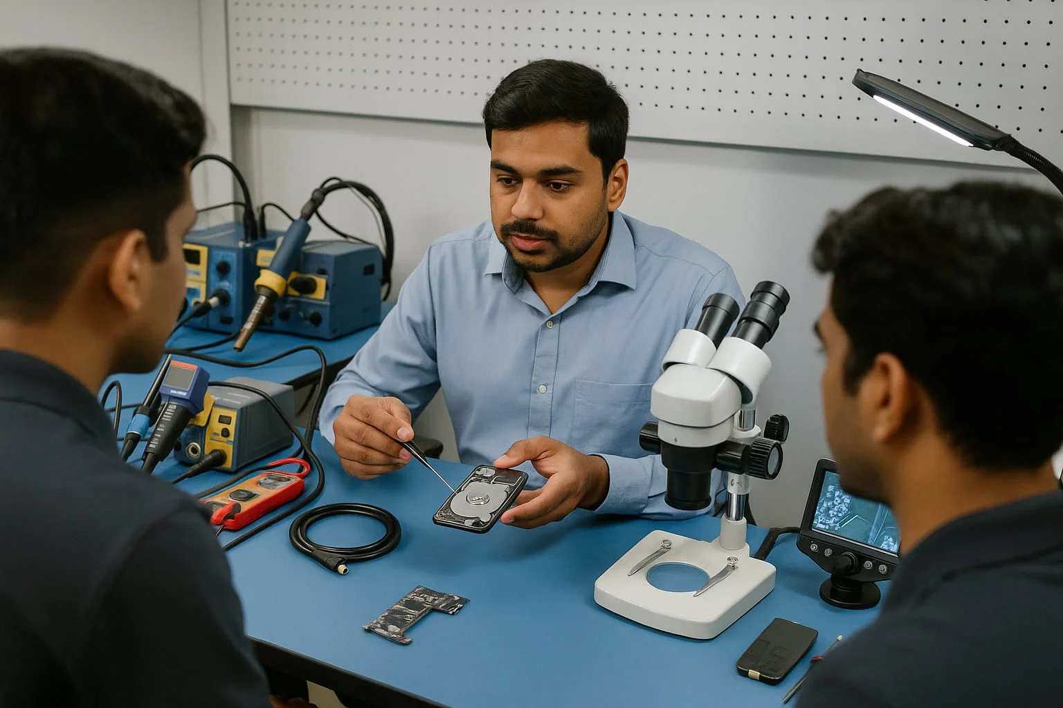 advanced data recovery training covering hdd ssd usb memory card mobile and server with cleanroom lab tools real case studies and technical skills trusted experts at wwwdataengineers.in