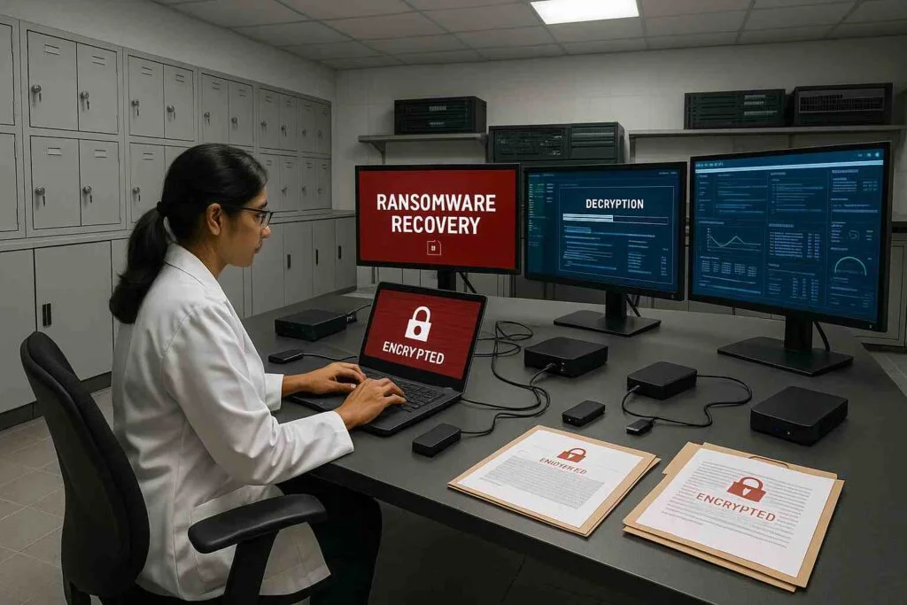 malware data recovery services retrieve ransomware or virus-affected files from HDDs SSDs RAID arrays laptops mobiles flash drives SD cards and cloud services www.dataengineers.in