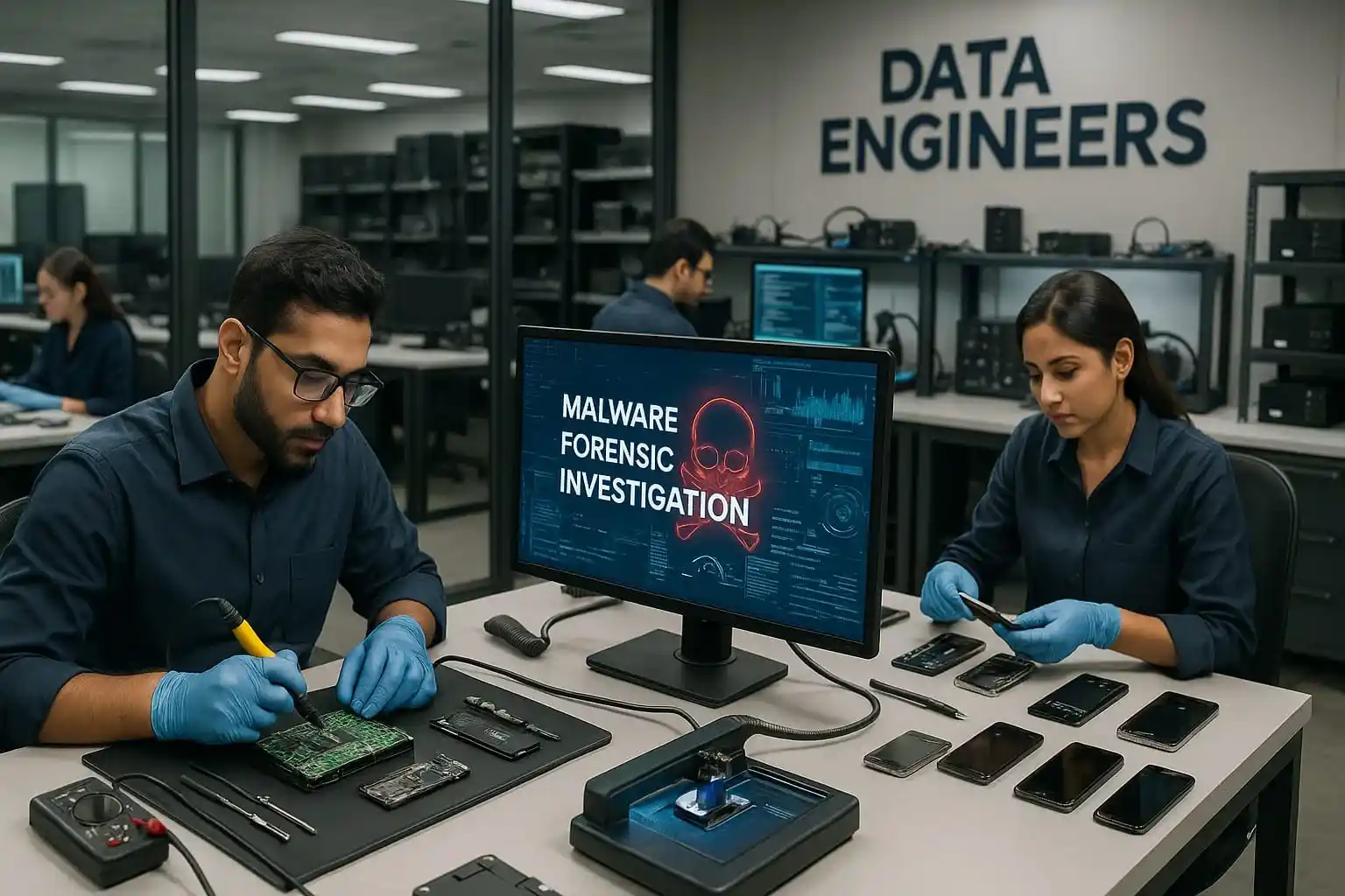 malware virus or trojan infection forensics with cleanroom lab recovery from desktop laptop hdd ssd external usb nas san and raid trusted experts at www.dataengineers.in