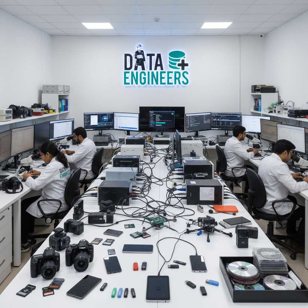 Data recovery for cameras smartphones memory cards external drives SSDs USBs audio recorders CDs DVDs & more Engineers restore photos videos and files using advanced tools Visit www.dataengineers.in