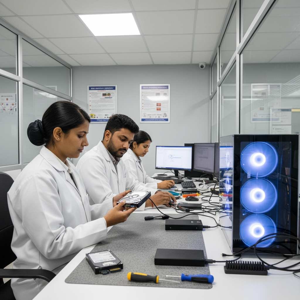 Recover lost data in our advanced data recovery lab where expert engineers handle SATA hard drives care using trusted tools and secure methods www.dataengineers.in