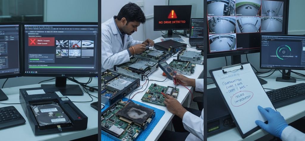 Ultra-realistic CCTV data recovery lab in Delhi’s Nehru Place shows recovery from logical errors hardware failures and surveillance issues with expert tools and precision work www.dataengineers.in