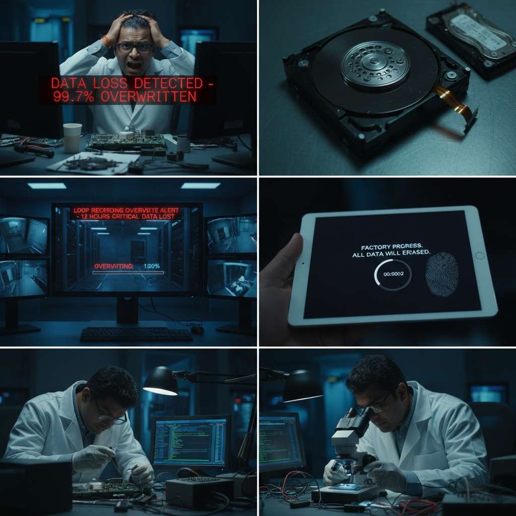 cctv files damaged cracked hard drive corrupted data server room power outage dvr loop recording overwrite factory reset liquid damaged circuit board corrupted sd card Visit at www.dataengineers.in