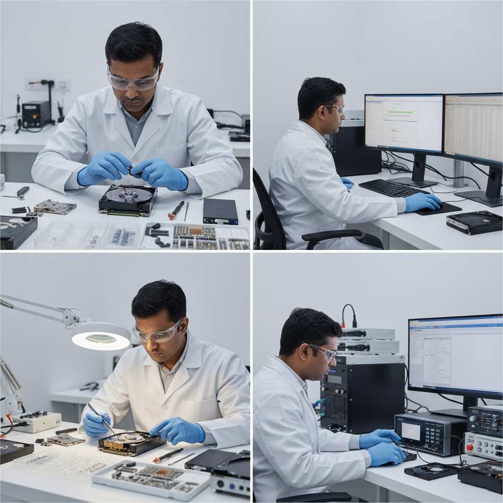 hard drive data recovery services internal external hard disk nvme sata ide scsi hybrid desktop laptop portable drive usb nas server dropped formatted failed cleanroom lab www.dataengineers.in