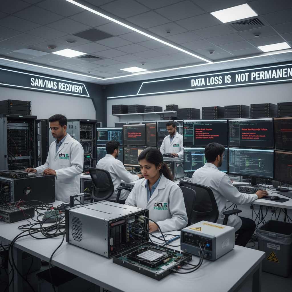 nas san server data recovery nehru place expert recovery from failed nas san raid arrays and enterprise servers in cleanroom lab recover deleted formatted corrupted data www.dataengineers.in