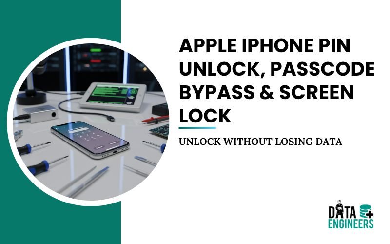 Apple iPhone PIN Unlock, Passcode Bypass & Screen Lock Unlock Without Data Loss www.dataengineers.in