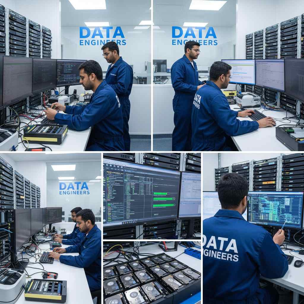 RAID data recovery Delhi cleanroom lab forensic RAID arrays NAS SAN servers deleted corrupted encrypted ransomware virus secure forensic recovery India www.dataengineers.in