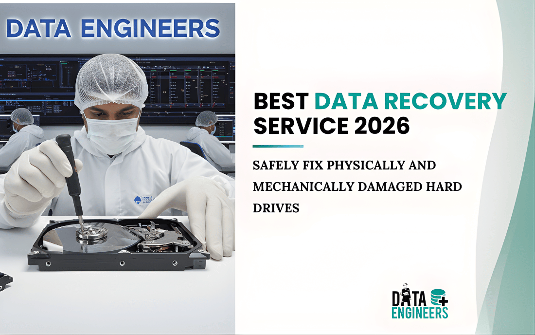 Best Data Recovery Service 2026 Safely Fix Physically and Mechanically Damaged Hard Drives with DATA ENGINEERS