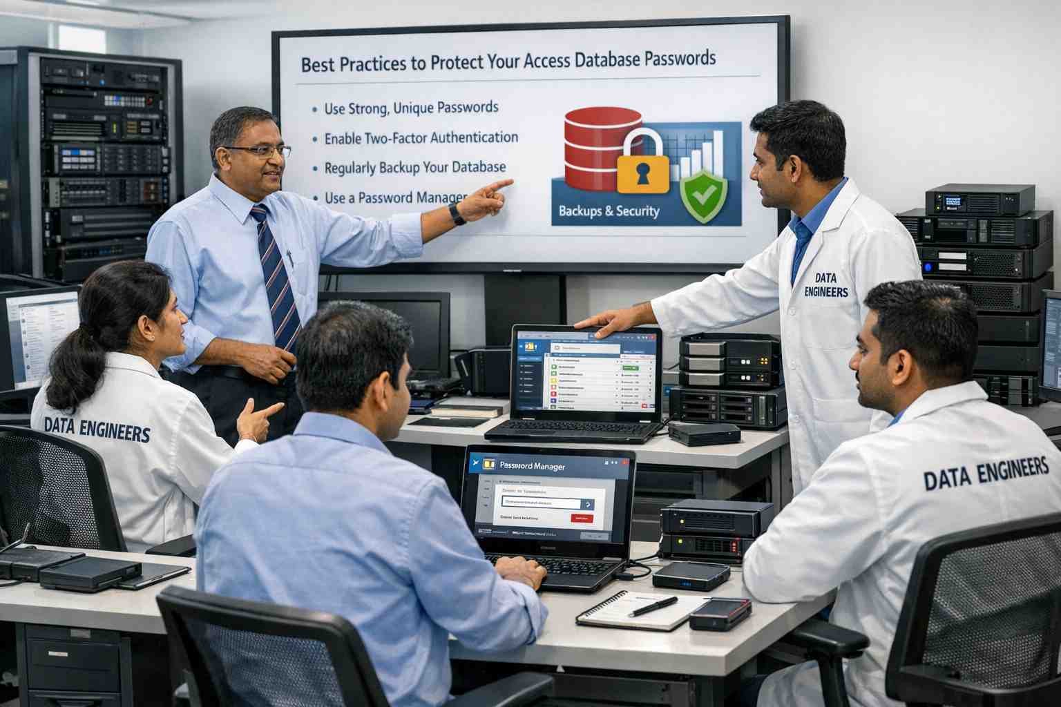 Prevent Access database password loss MDB ACCDB secure tips backup password manager strong credentials India www.dataengineers.in