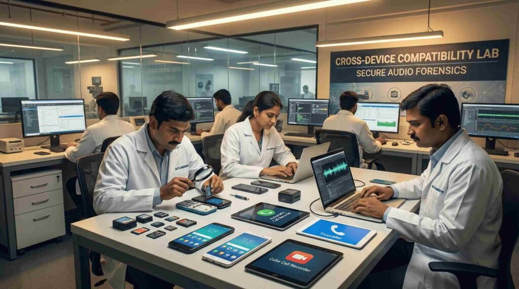 call recording recovery supported devices android feature phones dual sim internal external storage cube acr truecaller skvalex crm apps secure forensic extraction India www.dataengineers.in