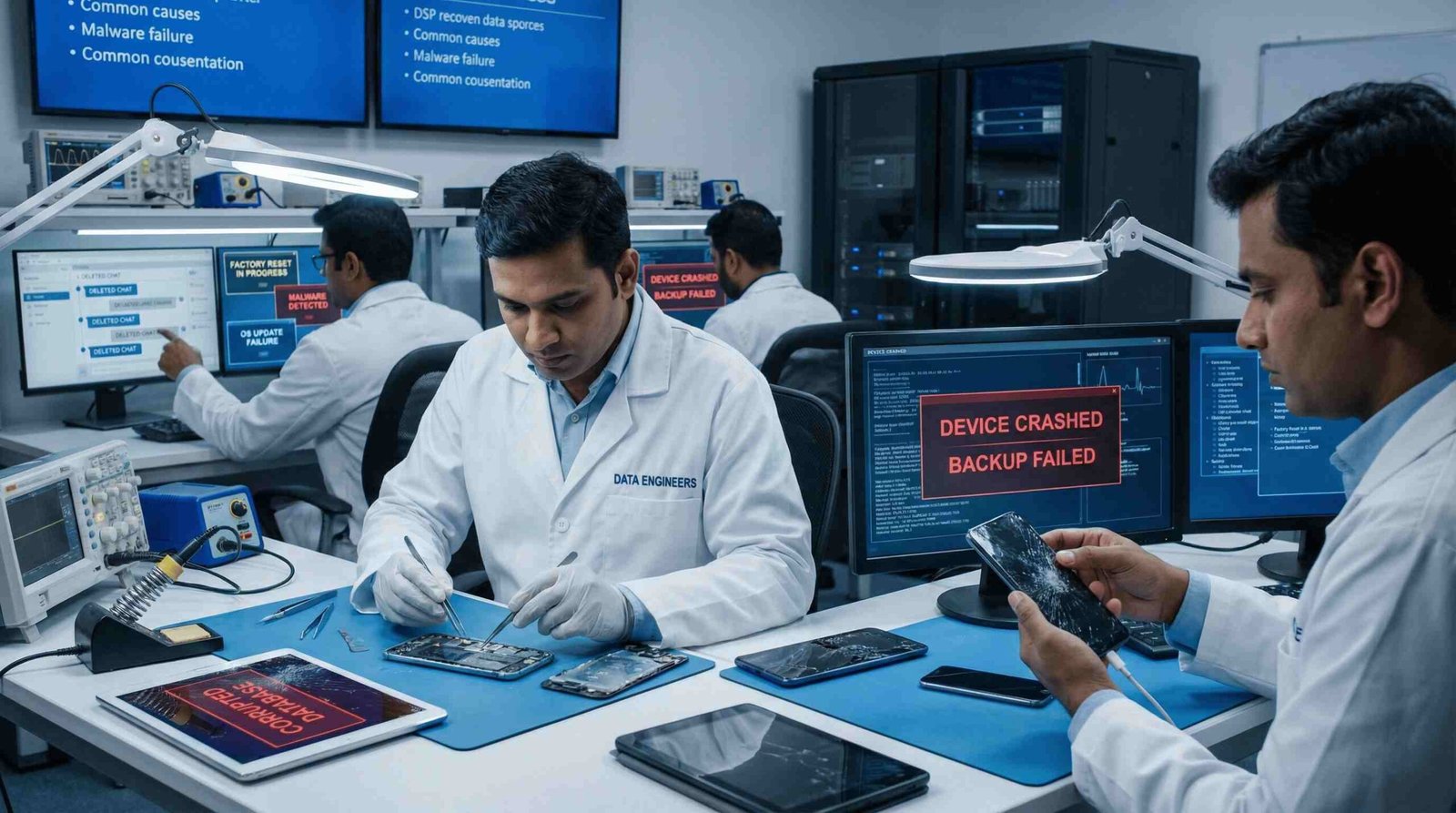 whatsapp data recovery lost chats photos videos android iphone accidental deletion uninstall backup failure corrupted database dead water broken phone secure extraction www.dataengineers.in