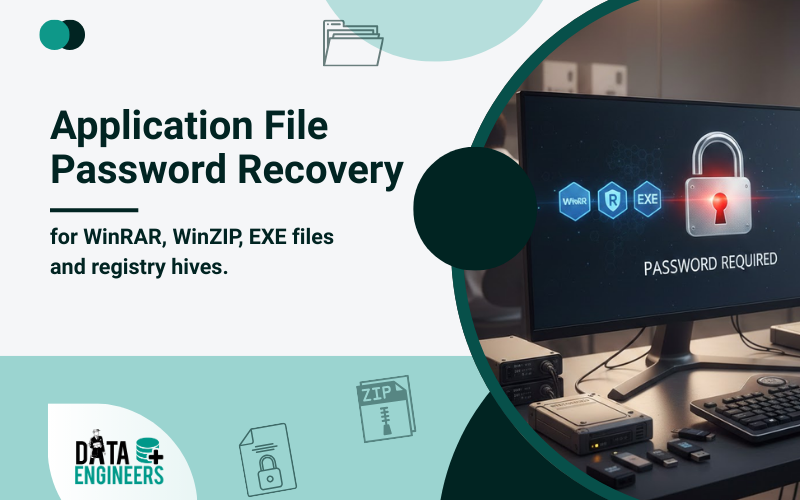 Application File Password Recovery for WinRAR, WinZIP, EXE files and registry hives.