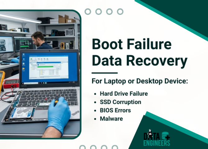 Boot Failure Data Recovery For Laptop or Desktop Device Hard Drive Failure SSD Corruption BIOS Errors Malware