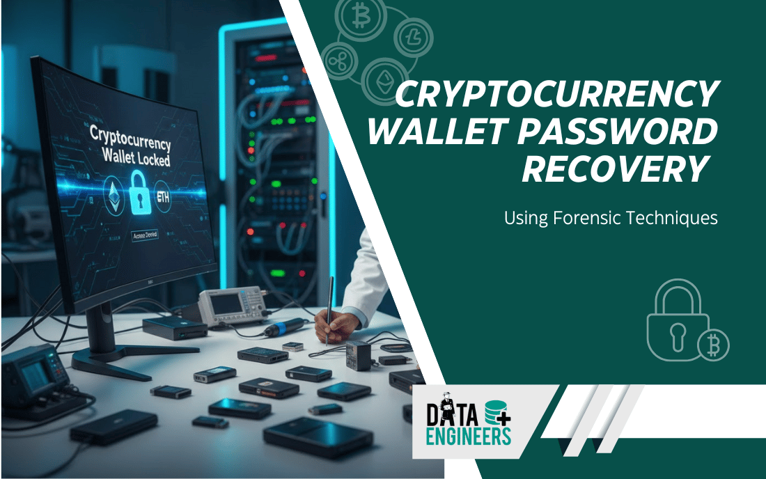 Professional cryptocurrency wallet recovery using forensic techniques. Secure recovery of Bitcoin, Ethereum, wallet.dat, keystores and seed phrases www.dataengineers.in