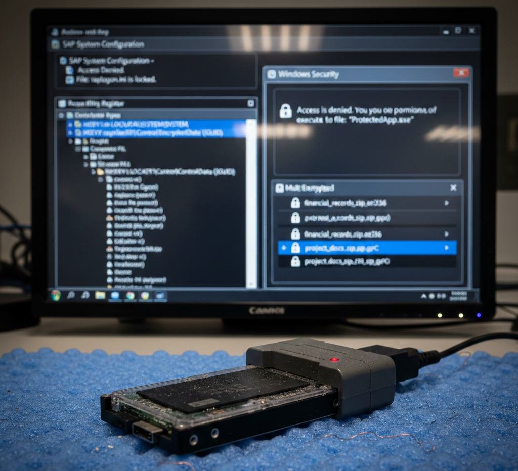 SAP File Recovery Encrypted Financial Database Repair Windows Registry Hive Restore Protected EXE Decryption Multi Layer Archive Recovery India www.dataengineers.in