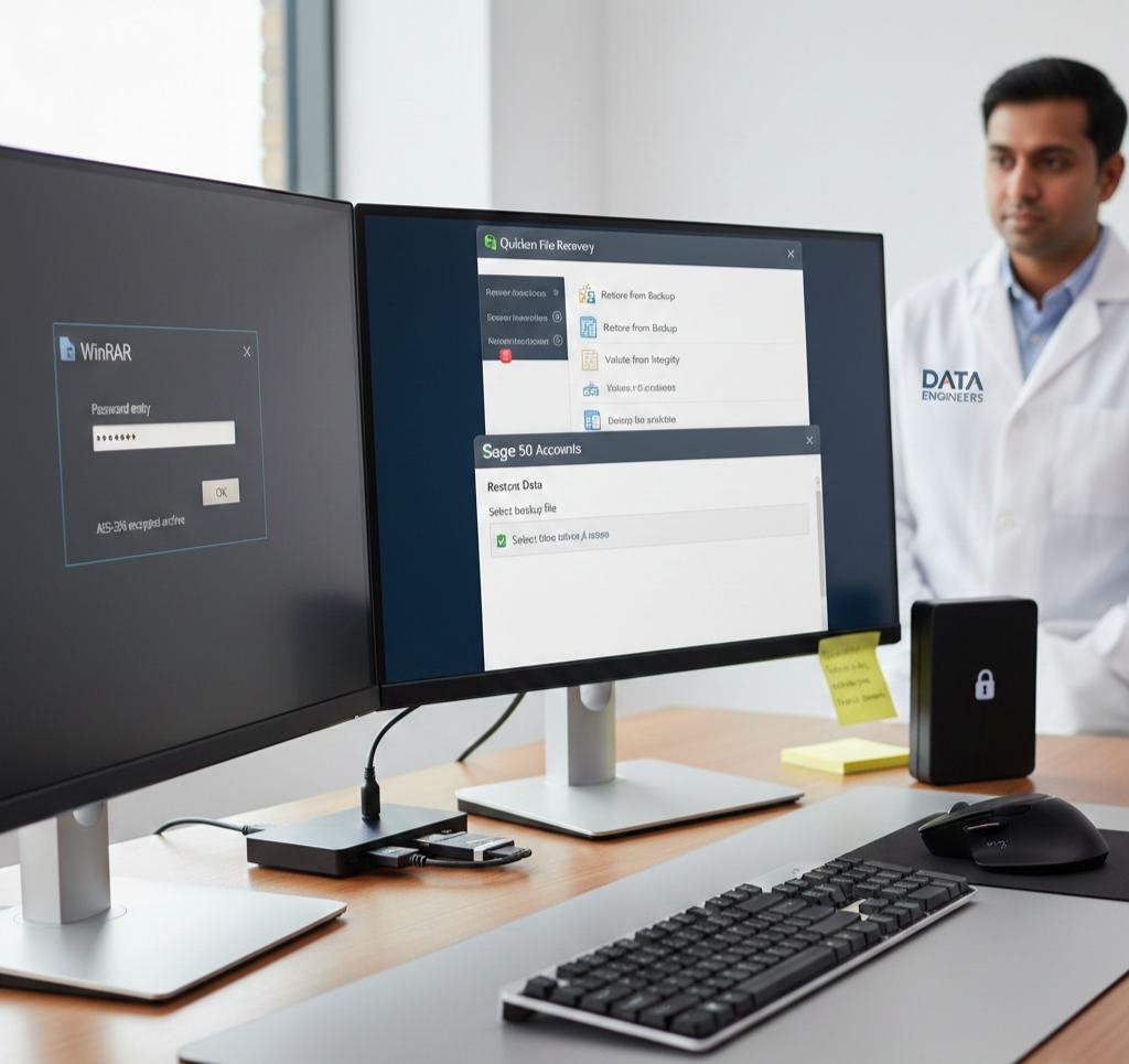 WinRAR Password Recovery WinZIP AES File Unlock Quicken Sage Data Repair WordPerfect Lotus 1-2-3 EXE File Decryption Windows Registry Hive Recovery India www.dataengineers.in