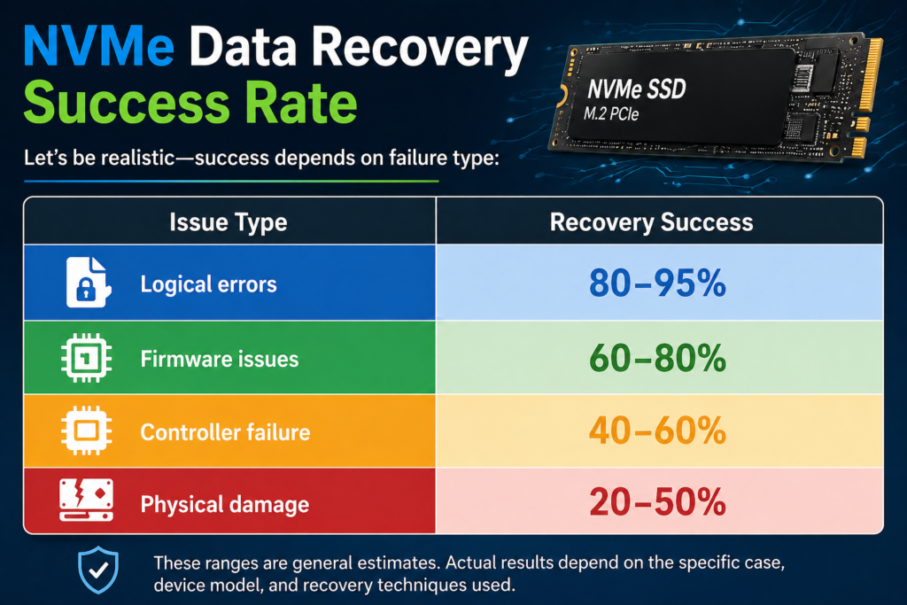 NVMe Data Recovery Success Rate