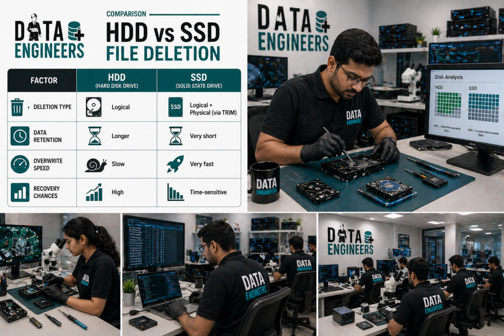 Difference Between HDD vs SSD File Deletion