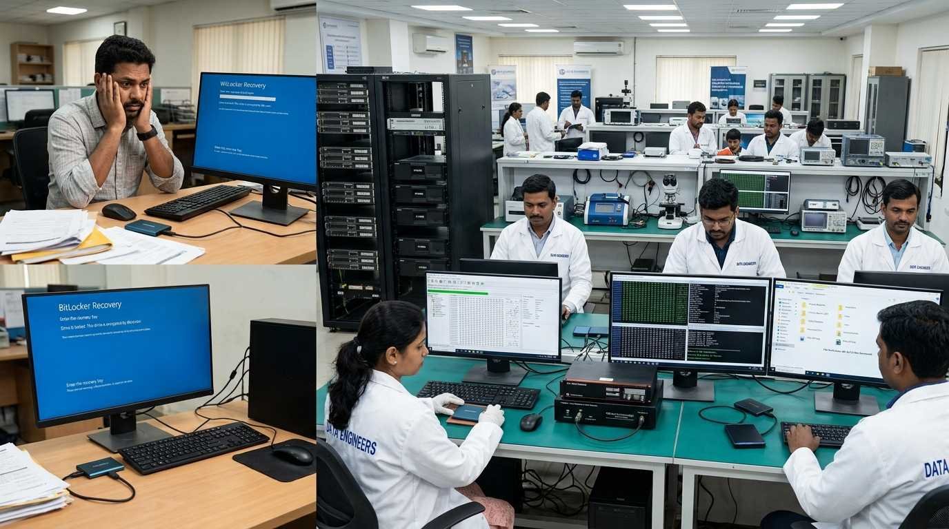 BitLocker Recovery Service professional recovery vs DIY attempts locked encrypted drive avoid data loss incorrect methods SSD HDD secure forensic extraction expert recovery India www.dataengineers.in