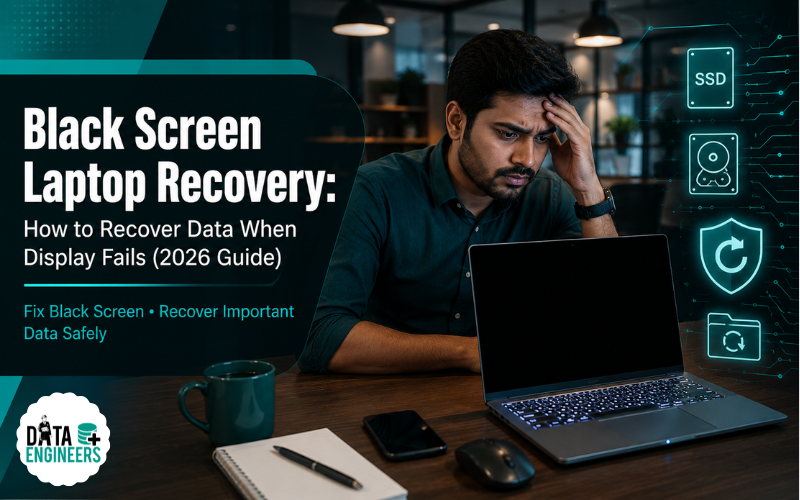Black Screen Laptop Recovery How to Recover Data When Display Fails (2026 Guide) www.dataengineers.in