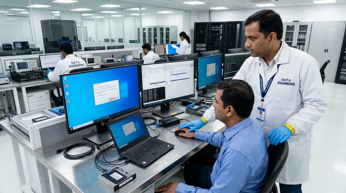 Data Protection Recovery BitLocker locked drive avoid format CHKDSK random software prevent data overwrite secure forensic SSD HDD file recovery India www.dataengineers.in
