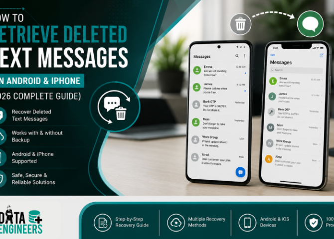 How to Retrieve Deleted Text Messages on Android & iPhone www.dataengineers.in