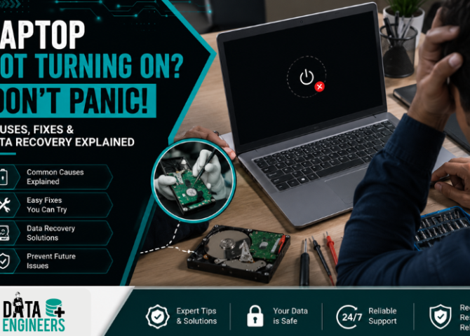 Laptop Not Turning On Don’t Panic! Causes, Fixes & Data Recovery Explained www.dataengineers.in