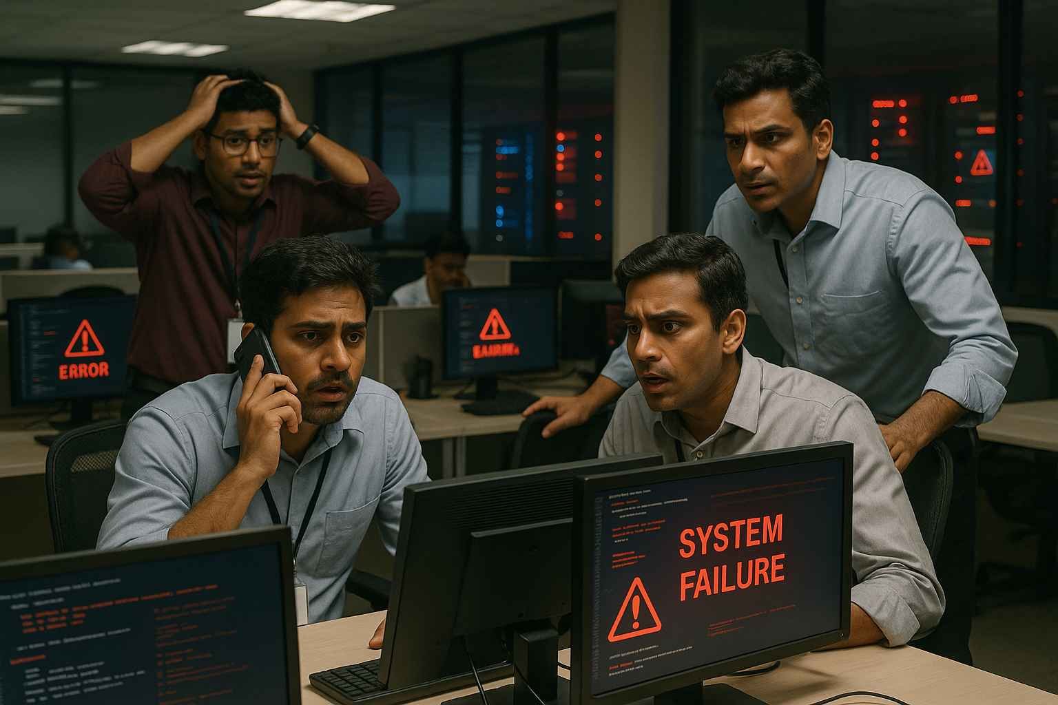 Emergency Server Crash in an Indian Business Setting