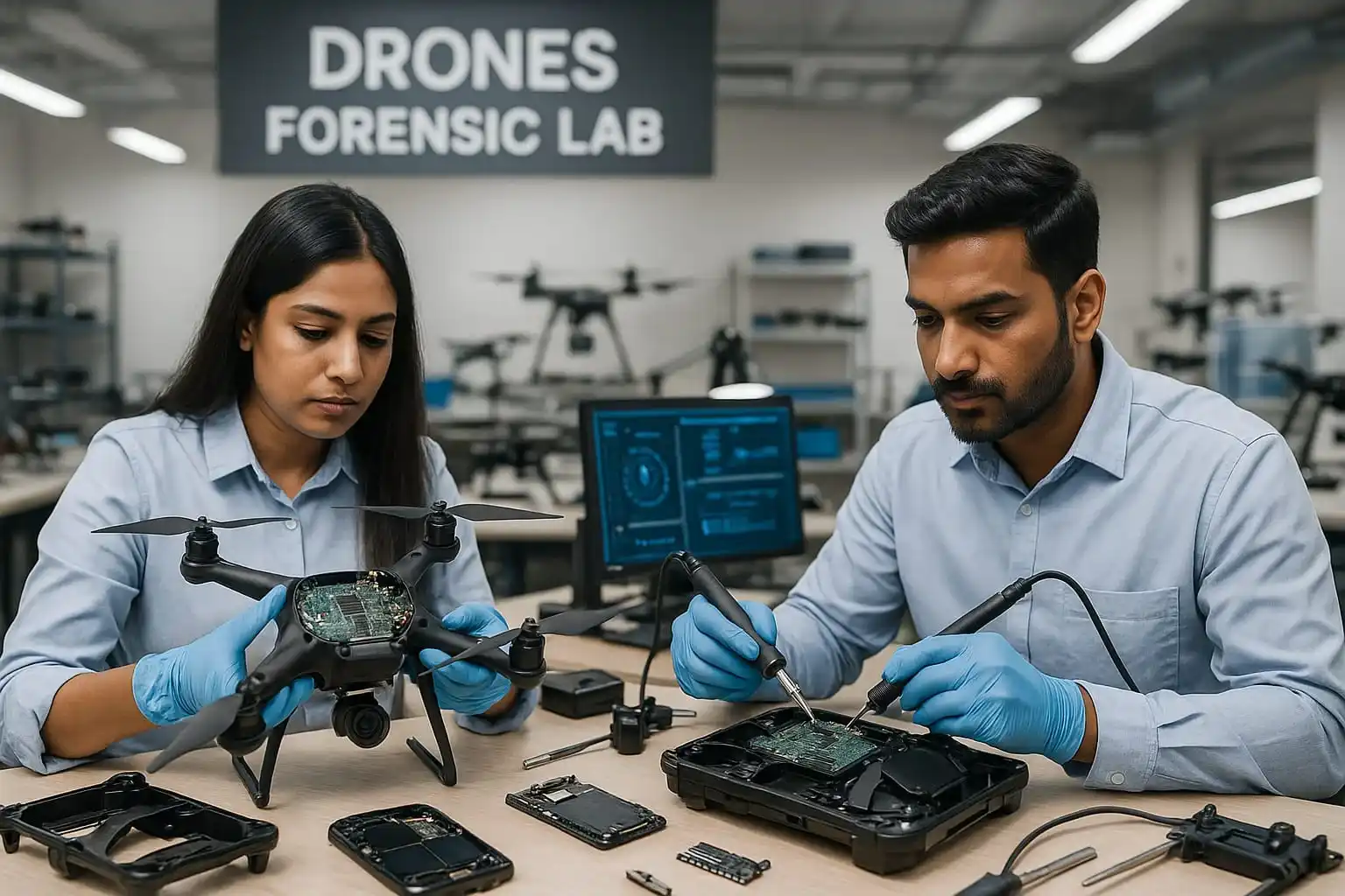 damage drone forensics