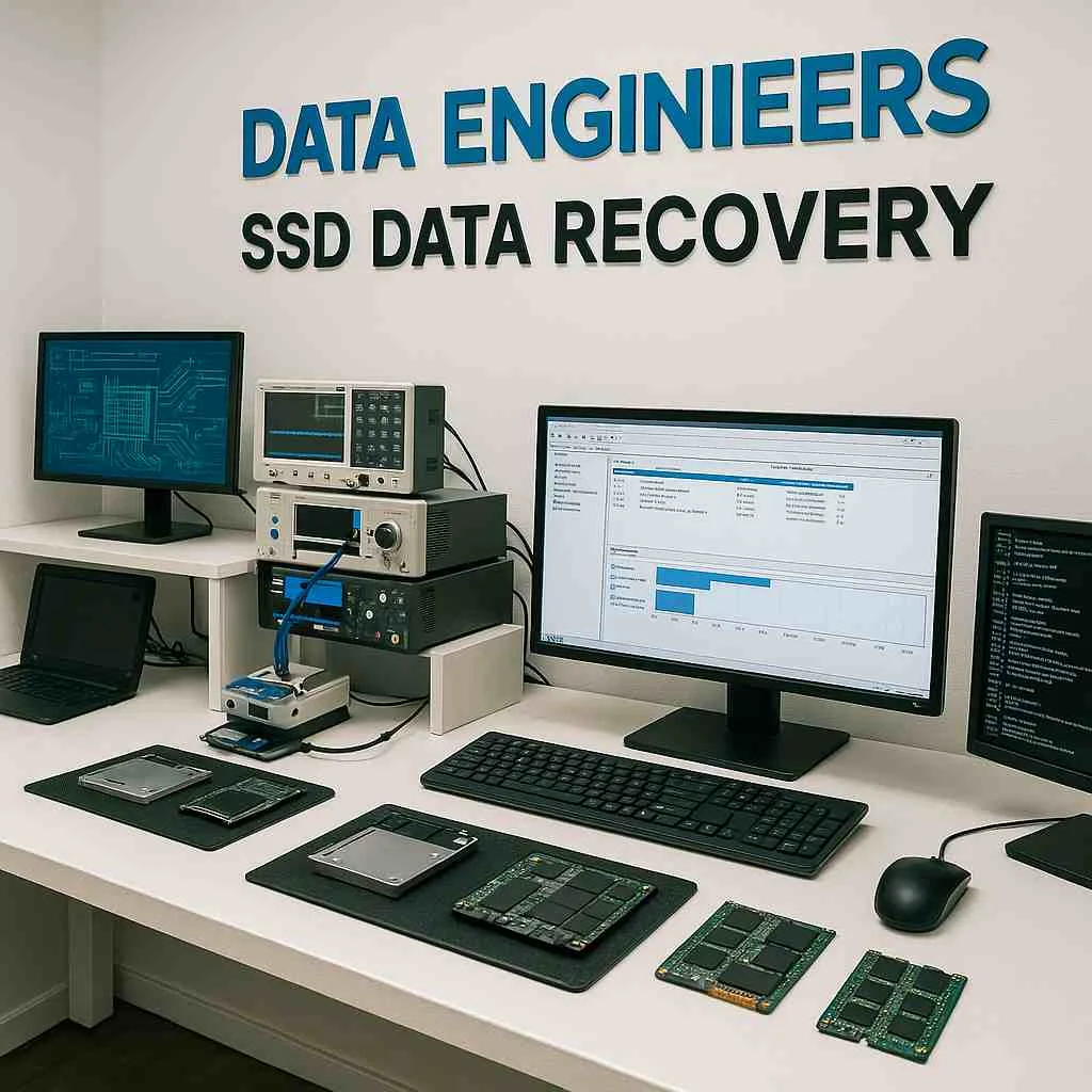laptop ssd recovery services in nehru place delhi india samsung wd sandisk crucial kingston failed ssd crashed formatted virus-infected internal external ssd cleanroom lab www.dataengineers.in