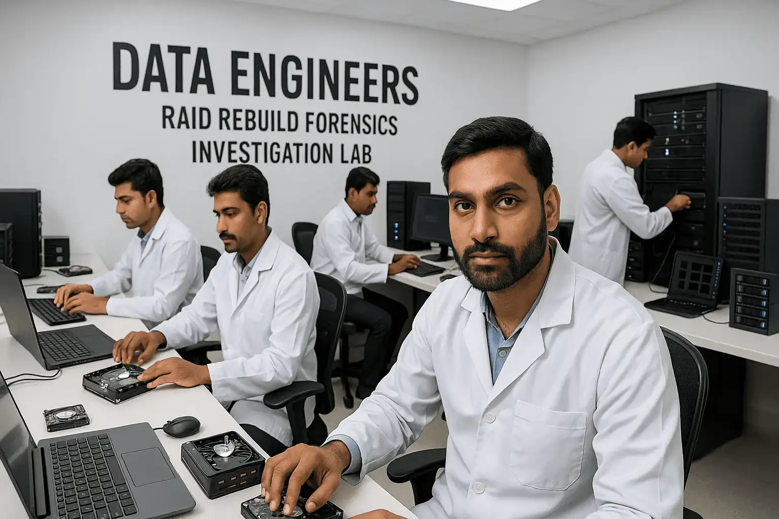 recovery cleanroom lab delhi raid forensics data recovery deleted corrupted encrypted raid arrays nas san servers raid 1 raid 5 ransomware virus infected forensic recovery www.dataengineers.in