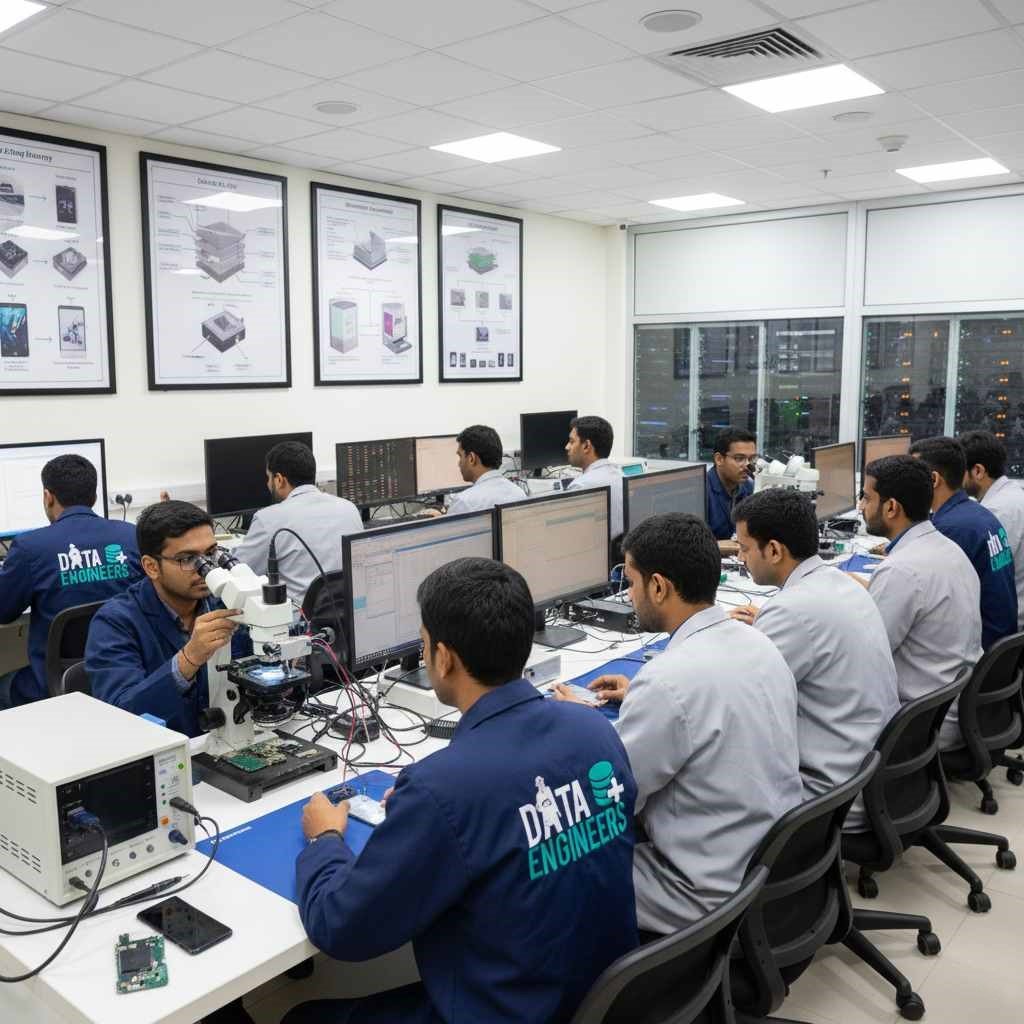 Certified forensic training programs JTAG ISP chip-off mobile data recovery designed cybercrime units forensic labs LEA teams military intelligence digital analysts www.dataengineers.in