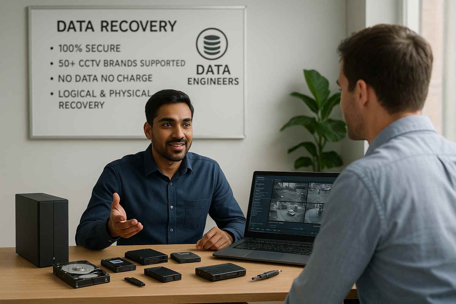 Data Engineers offers 100% secure data recovery with support for 50+ CCTV brands No data, no charge. Logical & physical recovery experts Trust us with your critical data today www.dataengineers.in