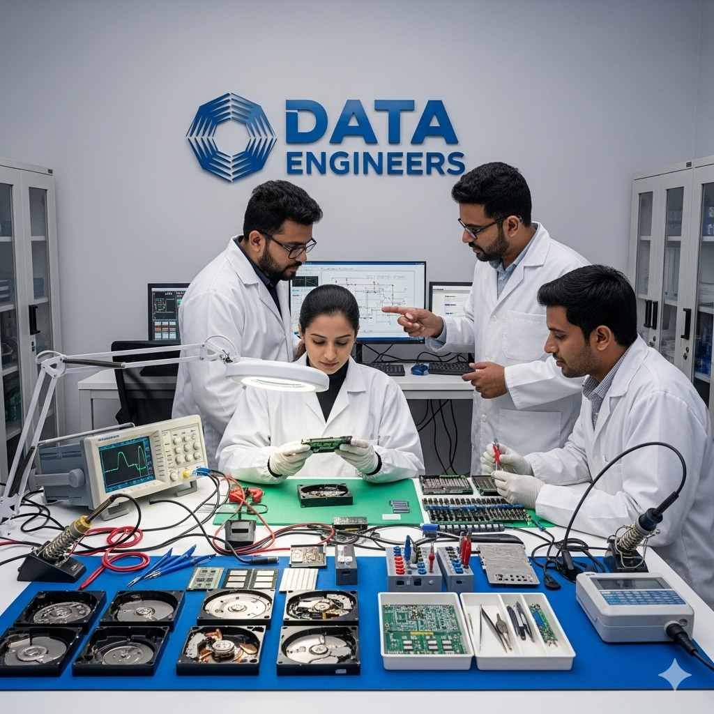 data engineers provides hard drive corrupted file recovery for all brands and types specializing in damaged corrupted or failed hard drives with secure trusted cleanroom lab www.dataengineers.in