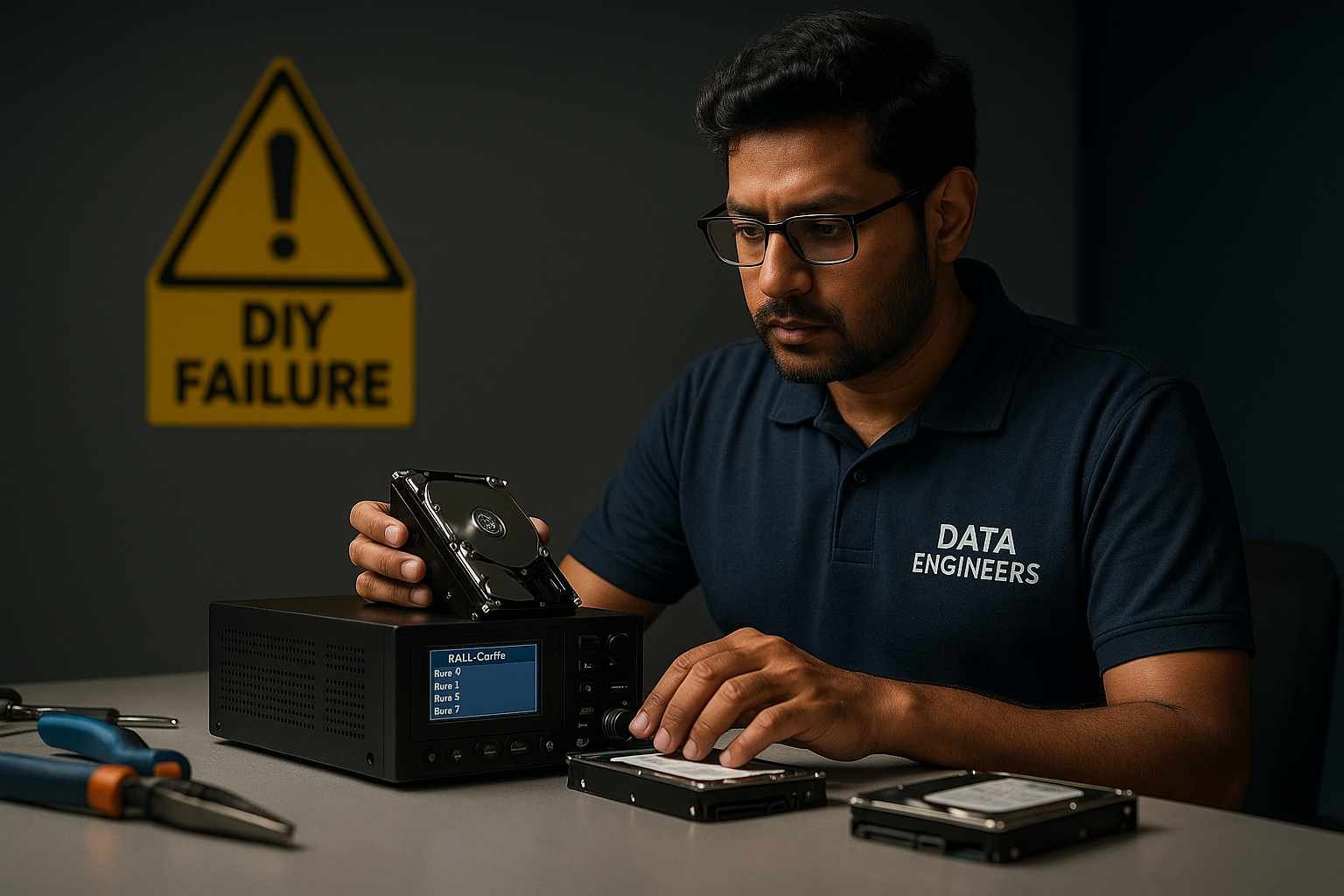 diy data recovery solutions can lead to permanent data loss trust certified experts for secure reliable raid and nas recovery services across india www.dataengineers.in
