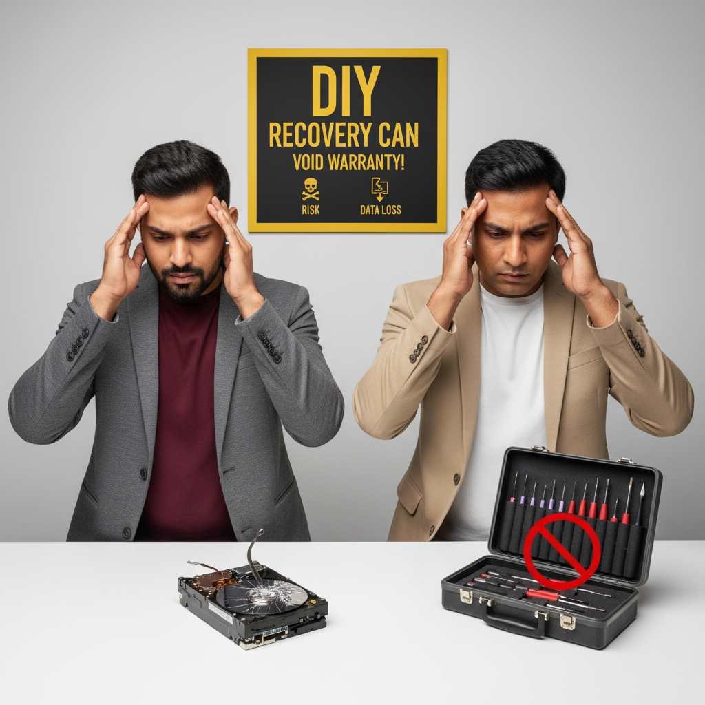 avoid diy wd data recovery warranty void risk external hdd usb drive safe recovery certified lab no third party tools www.dataengineers.in