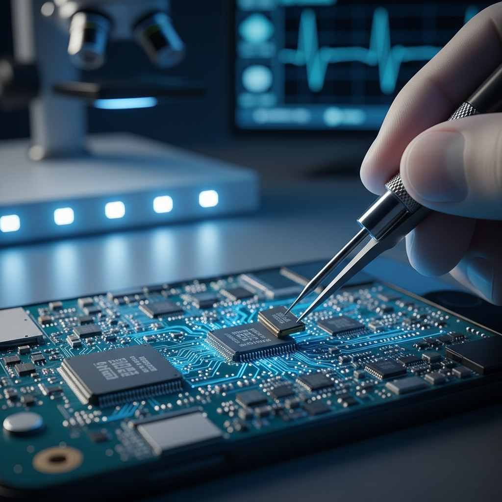 chip level data recovery from iphone chip off forensics fire water broken board damage nand memory extraction using precision tools recover photos messages ios data india www.dataengineers.in