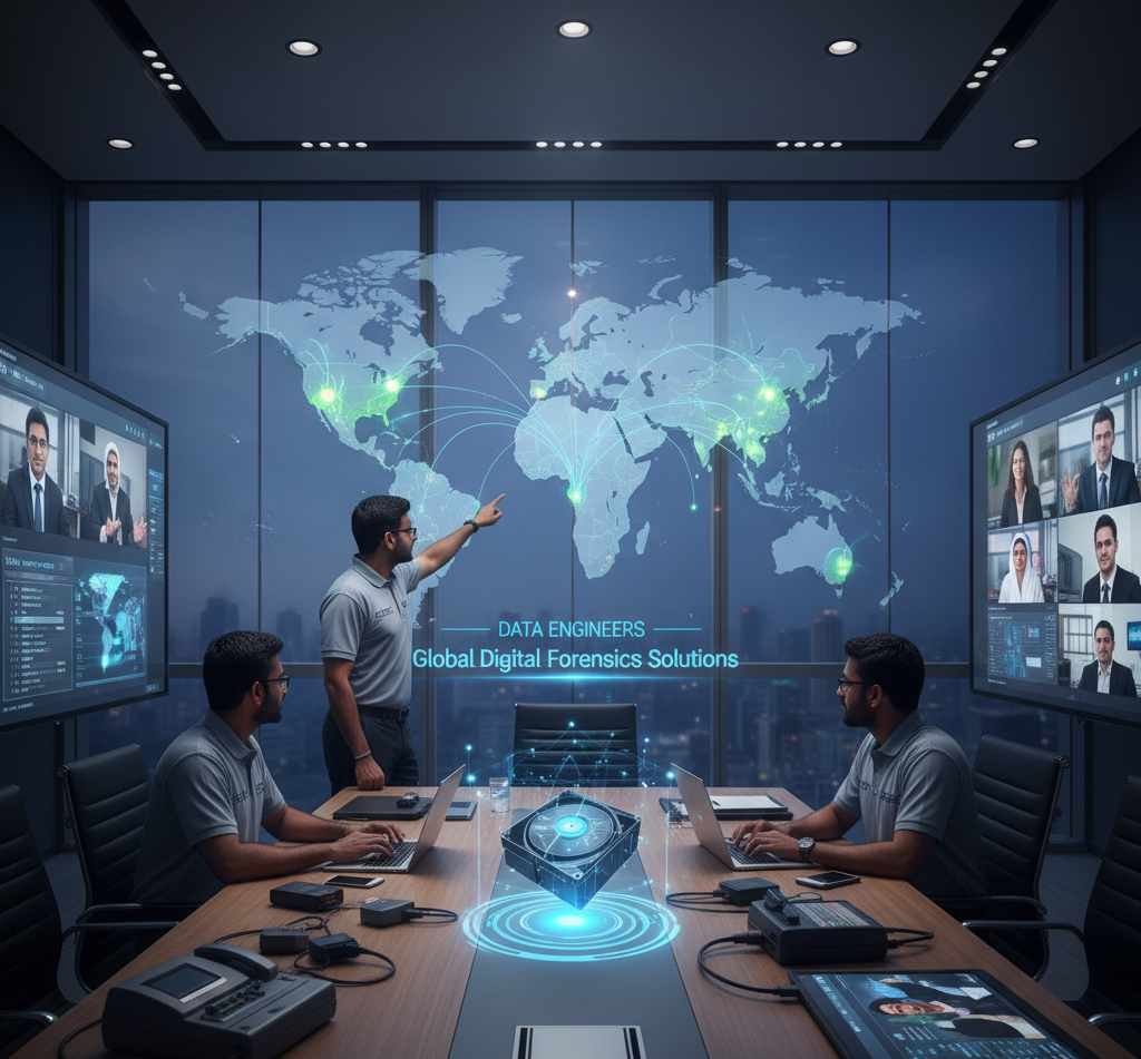 global data recovery services onsite remote training lab setup forensic staffing multilingual support legal compliance asia pacific middle east africa europe americas www.dataengineers.in