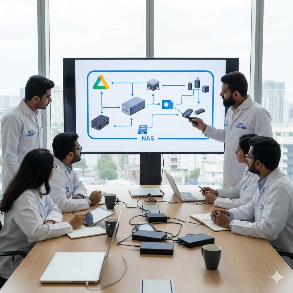 prevent future data loss backup cloud services external usb nas drive google one drive regular backups hdd protection strategy www.dataengineers.in