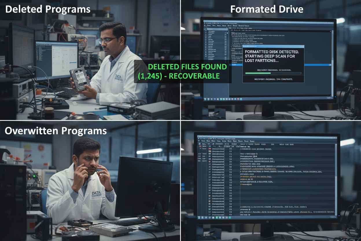 understand program recovery 2025 deleted formatted overwritten files software restore old hard drive data recovery tools windows mac forensic india www.dataengineers.in