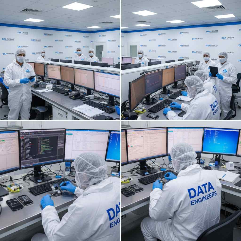 professional smartphone data recovery services Android iPhone damaged water broken crashed emergency secure extraction forensic investigation India www.dataengineers.in