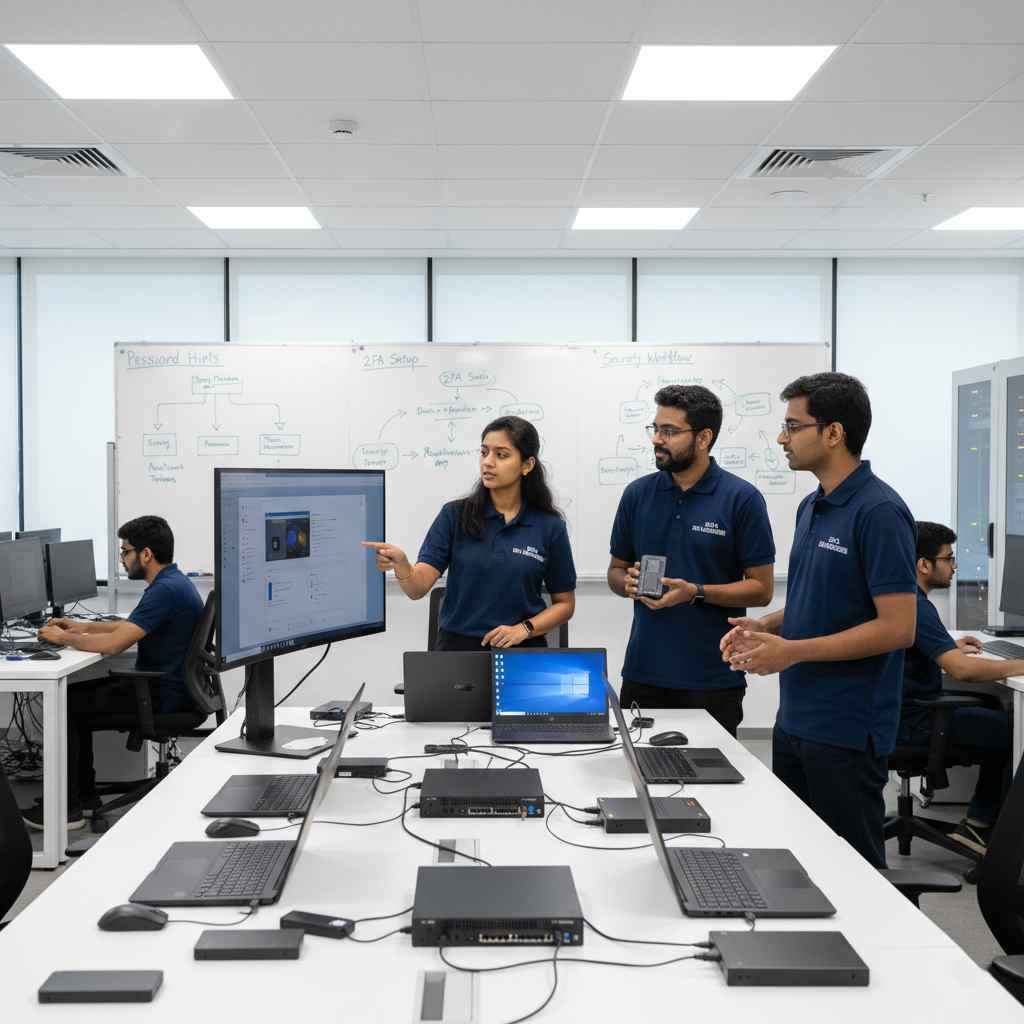 windows lockout prevention tips microsoft account two-factor authentication 2fa password manager reset disk backup secure data dell hp lenovo acer asus india www.dataengineers.in