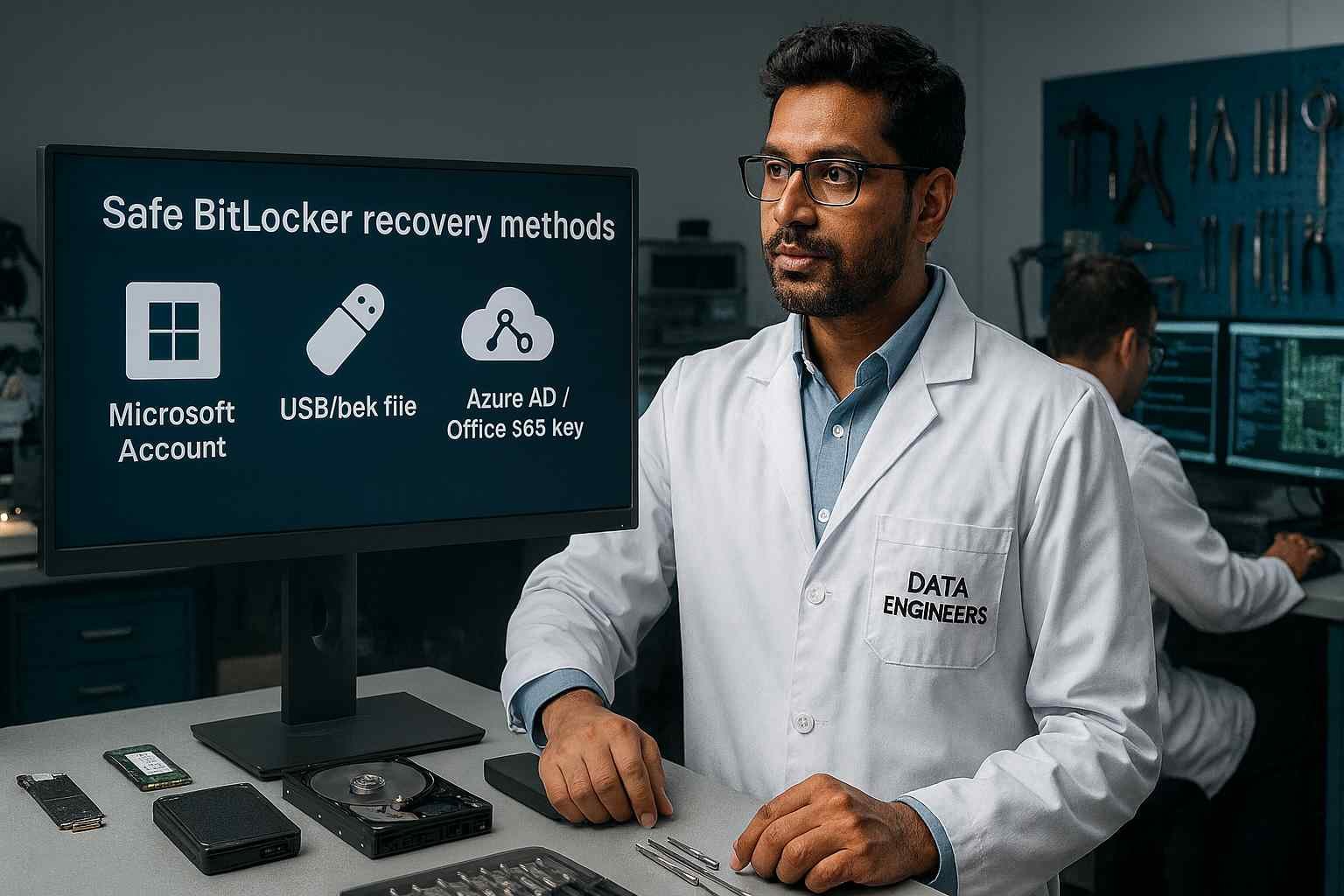 BitLocker DIY recovery check Microsoft account USB BEK key Azure AD Office 365
