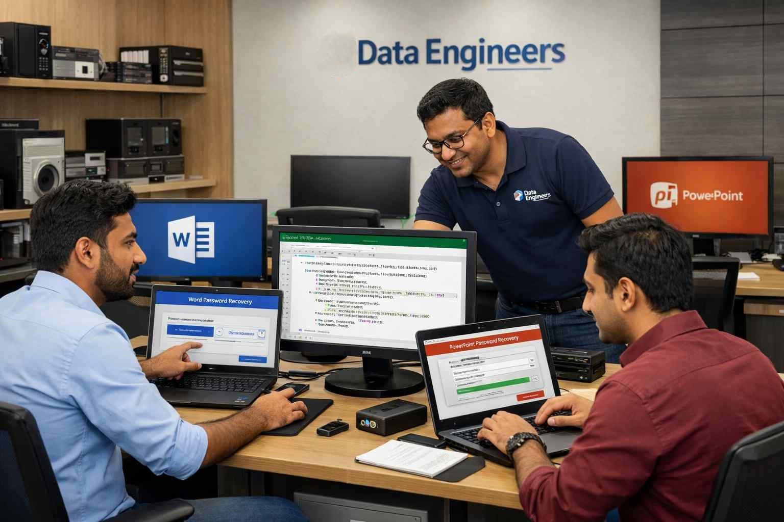 DIY Office Password Recovery Word Excel PowerPoint Unlock Files Restore Access Backup VBA Macro Simple Forgotten Password India www.dataengineers.in