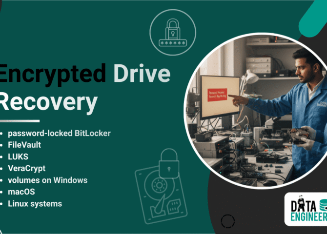 Encrypted Drive Recovery password-locked BitLocker FileVault LUKS VeraCrypt volumes Windows macOS Linux systems