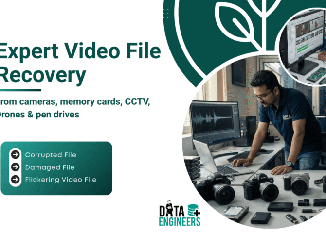 Expert Video File Recovery from cameras, memory cards, CCTV, Drones & pen drives Corrupted File Damaged File Flickering Video File