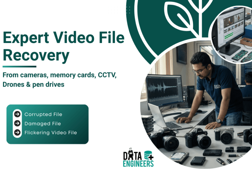Expert Video File Recovery from cameras, memory cards, CCTV, Drones & pen drives Corrupted File Damaged File Flickering Video File